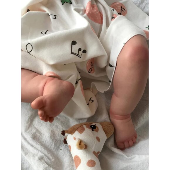 🆕20 Inches Full Vinyl Body Real Baby Size Hand Painted Hair With Yellow Dress - Picture 7 of 7